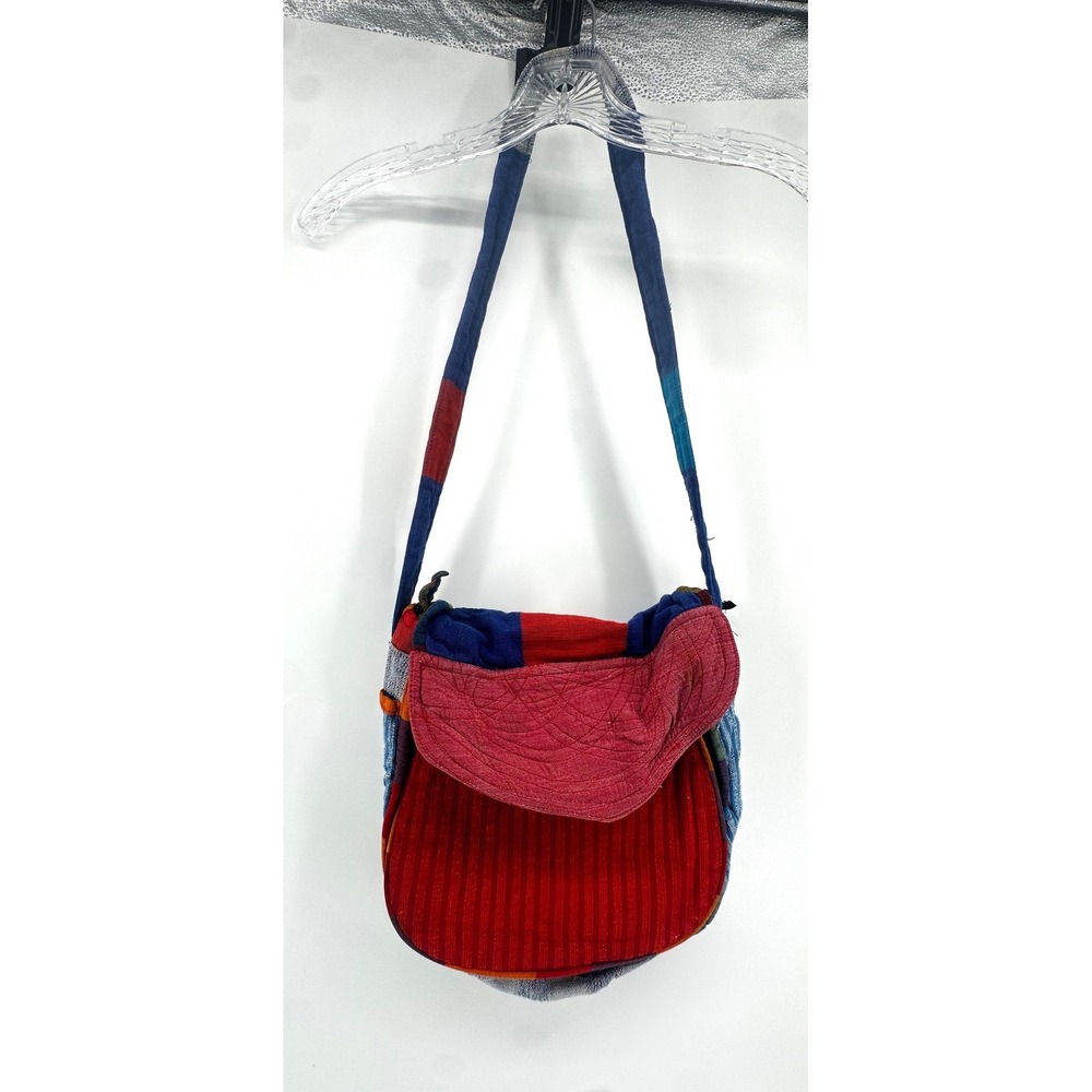 Skye Batiks Patchwork Crossbody Bag Handloom Cotton Boho Multi-Color Sri Lanka